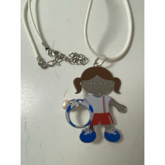 Vantel Pearls Soccer Pendant Necklace with Real Pearl - Picture 4 of 4